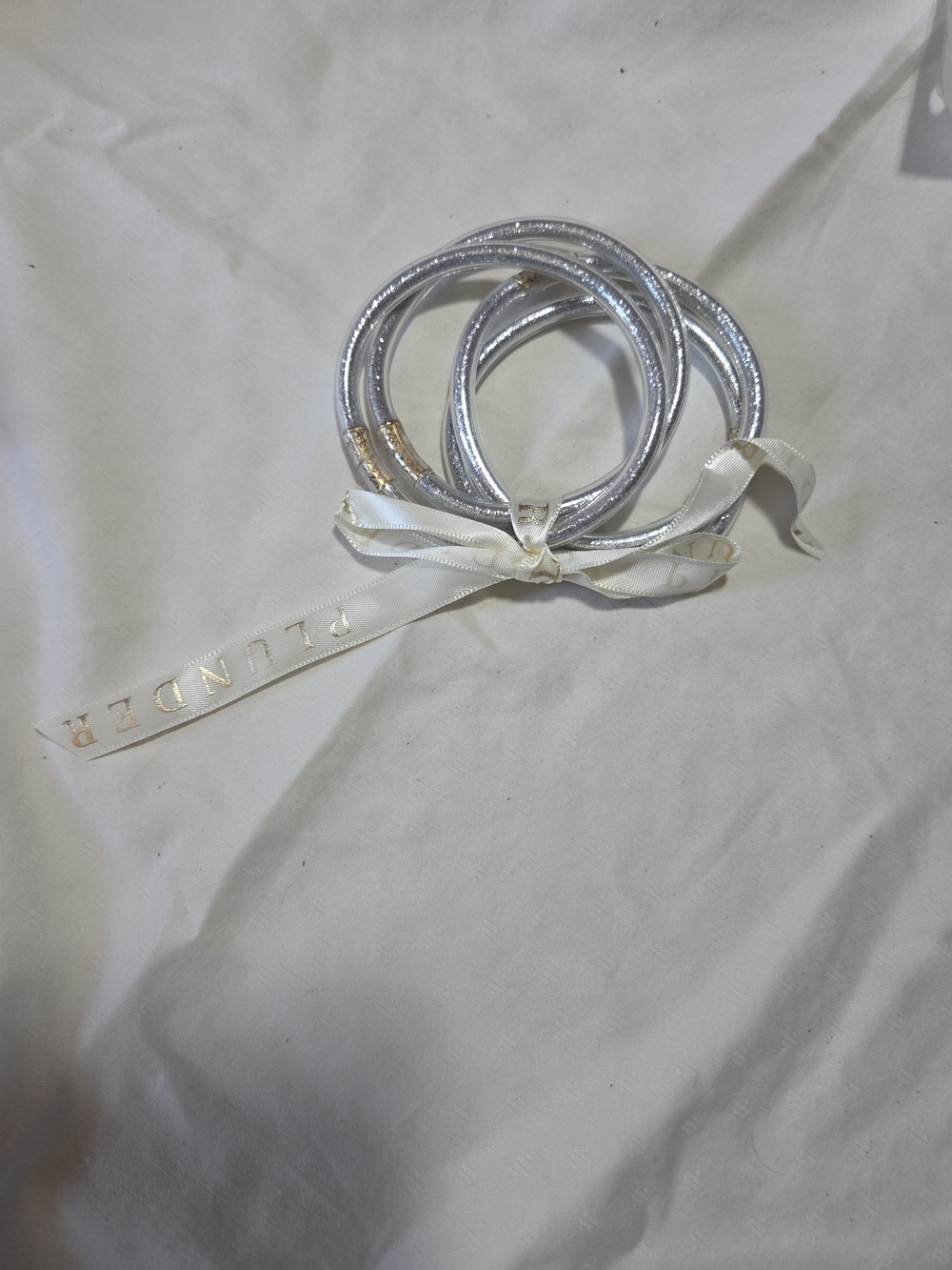 Plunder Silver Metallic Bracelets